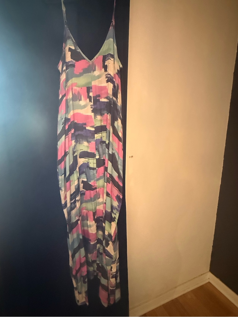 lovestitch Multicolor Brushstroke V-Neck Maxi Dress